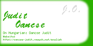 judit oancse business card